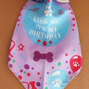 Kiss Me It's My Birthday Doggie Dannas Bandana Sca